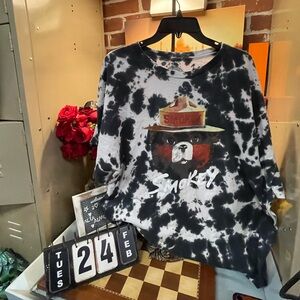 Smokey Tie Dye Short Sleeve Tee - Black